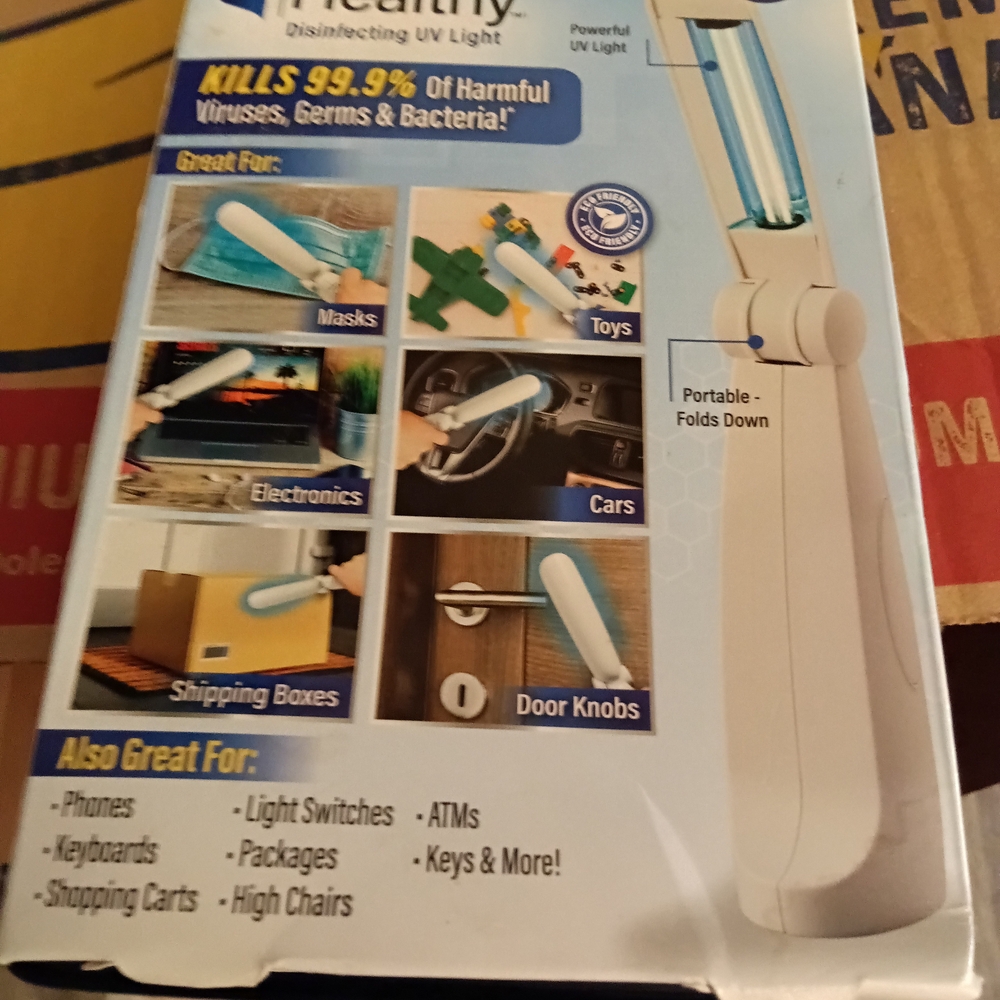 Portable UV Light Sanitizer - White